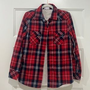 Fleece Lined Plaid Button up